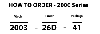 How to order - 2000 Series