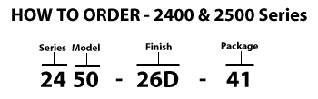How to order - 2400 & 2500 Series